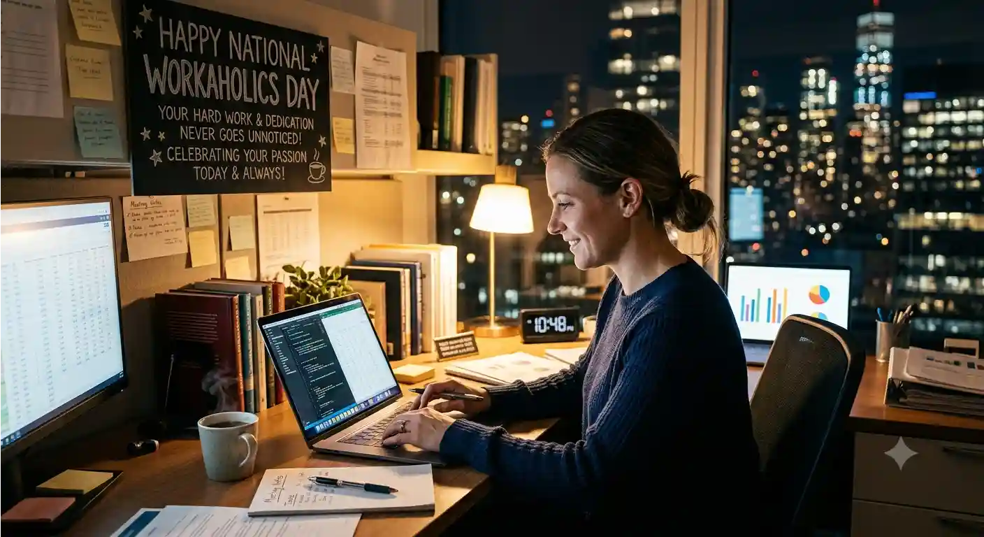 National Workaholics Day Wishes