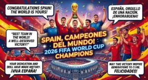 Spain FIFA World Cup Champions Wishes