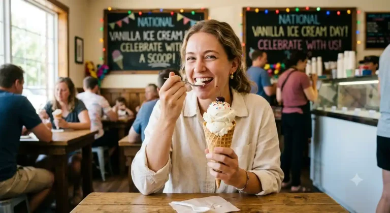 Vanilla Ice Cream Day Wishes