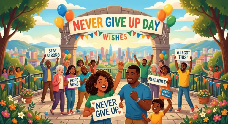 Never Give Up Day Wishes