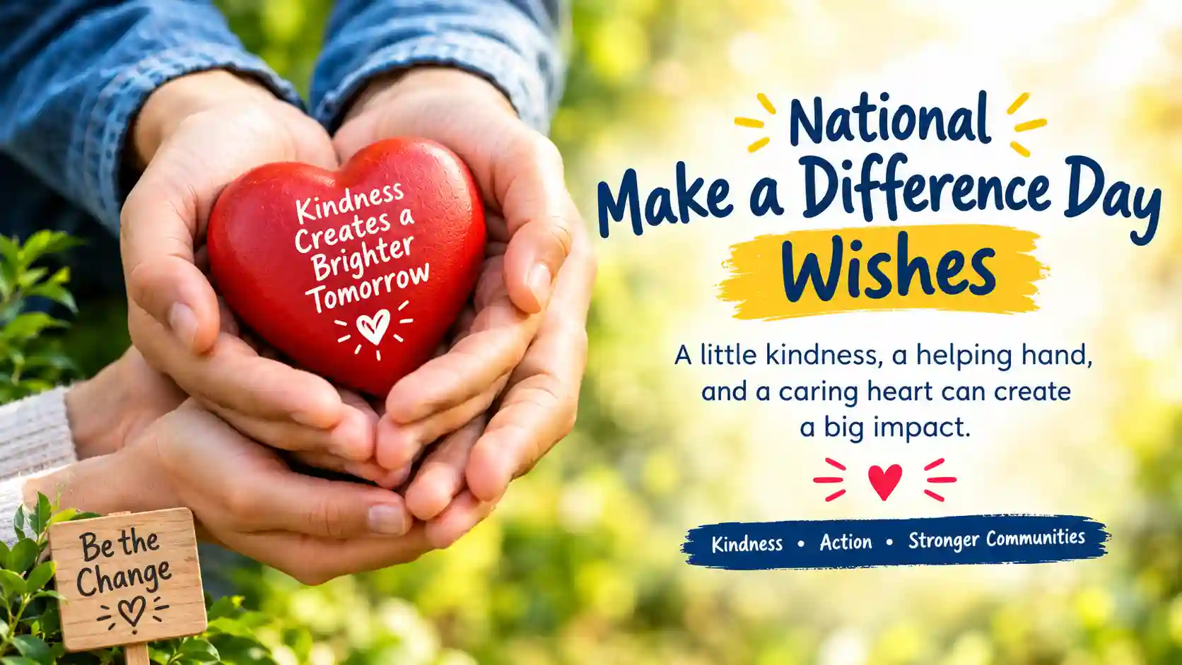 National Make a Difference Day Wishes